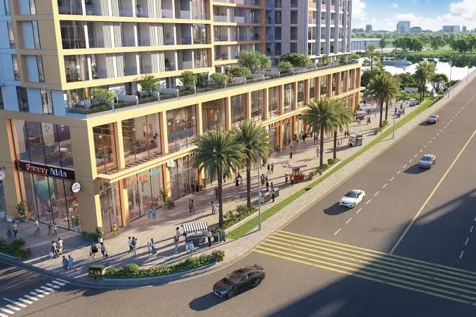 Bán shophouse chân đế hướng Bắc mặt cửa kính nhìn ra nội khu Lại Yên Hoài Đức